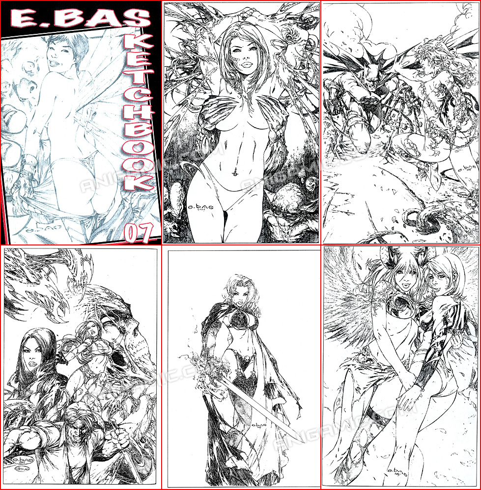 Eric Basaldua Red Sonja Witchblade Zatanna Sdcc Sketchbook On