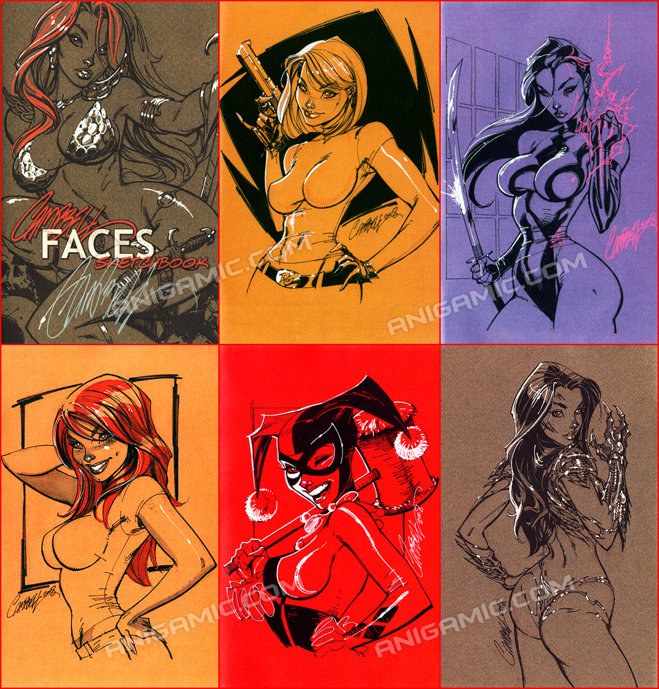 SCOTT CAMPBELL 2008 Zatanna FACES Psylocke SKETCHBOOK  