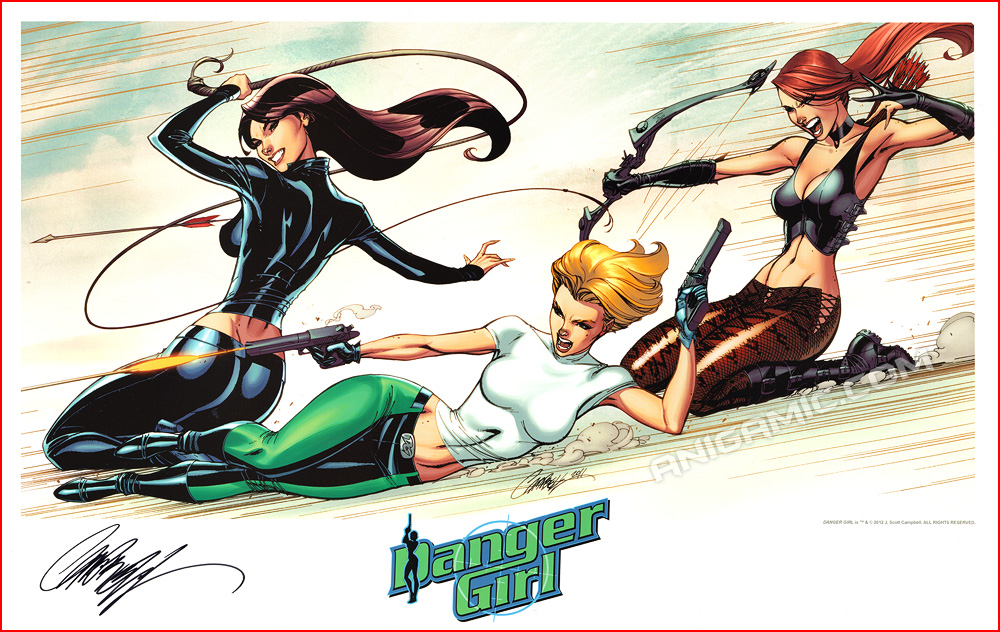 SCOTT CAMPBELL Syndey DANGER GIRL Deuce ABBEY CHASE Swimsuit FINE 